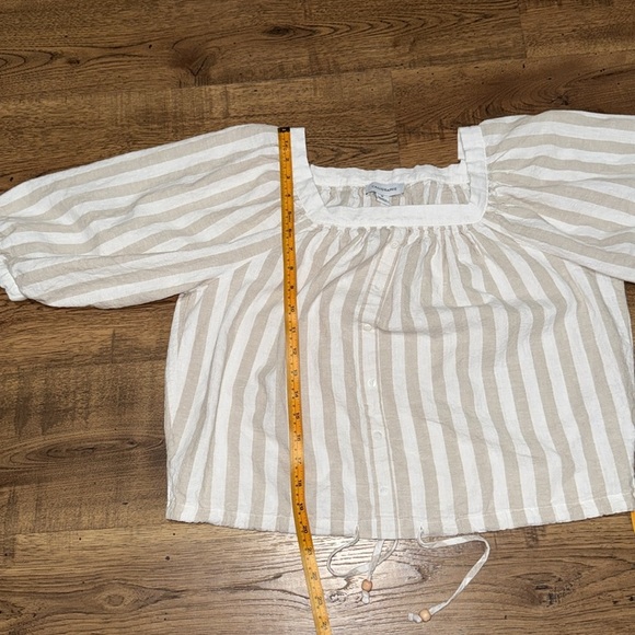 KALLIGRAPHIE Striped Top in Beige and White - Picture 3 of 6